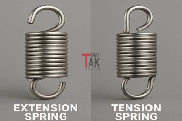 مقایسه فنر شاخکی و فنر کششی